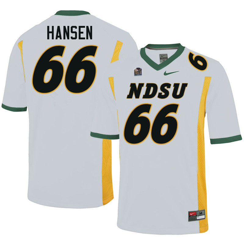North Dakota State Bison #66 Jack Hansen College Football Jerseys Stitched-White